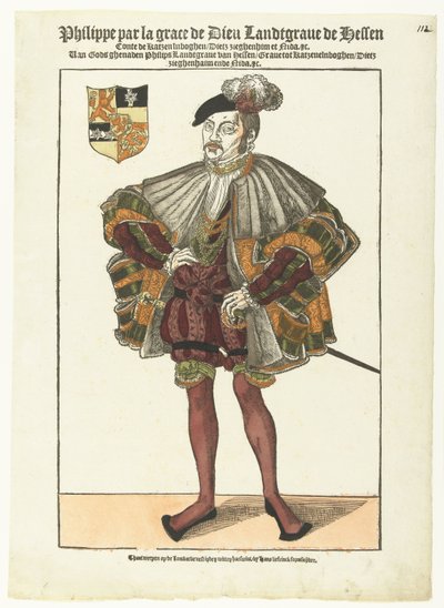 Portret van Filips van Hessen door Cornelis Anthonisz. (manner of)