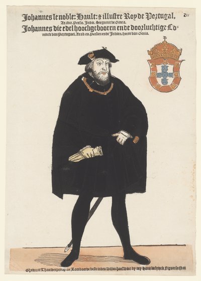Portret van Johannes III van Portugal door Cornelis Anthonisz. (manner of)