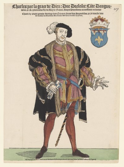Portret van Karel van Orléans door Cornelis Anthonisz. (manner of)