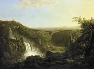 De Anio-vallei met de watervallen van Tivoli door Cornelis Apostool