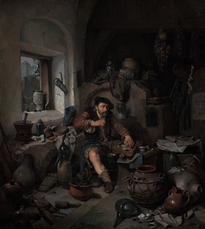 De alchemist door Cornelis Bega