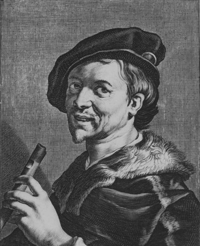 De Man met de Fluit door Cornelis Bloemaert
