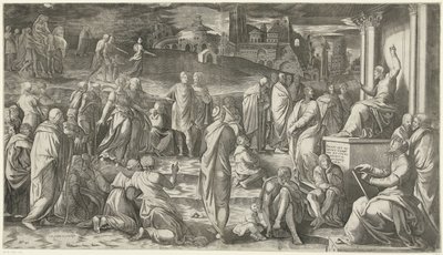 Christus preekt voor het volk door Cornelis Bos