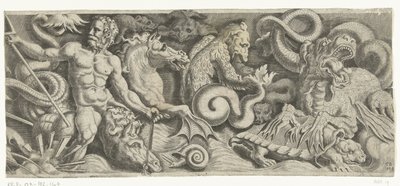 Fries met de triomf van Neptunus, rechter plaat door Cornelis Bos
