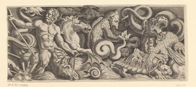Fries met de triomf van Neptunus, rechter plaat door Cornelis Bos