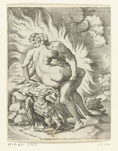 Jupiter en Aegina door Cornelis Bos