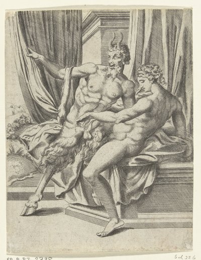 Jupiter en Antiope door Cornelis Bos