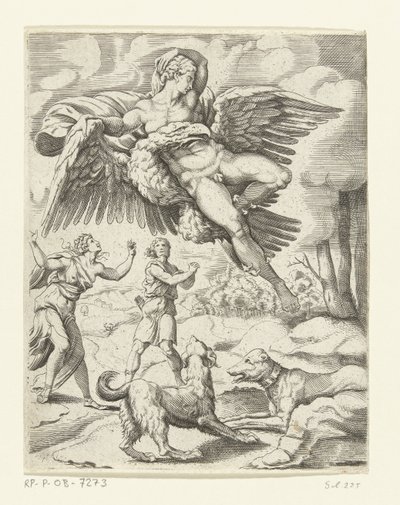 Jupiter en Ganymedes door Cornelis Bos