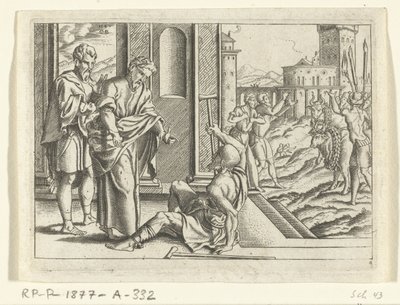 Paulus geneest een kreupel door Cornelis Bos