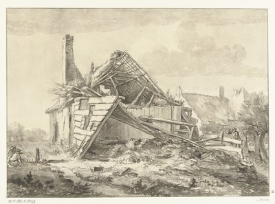 Vervallen boerderij door Cornelis Brouwer