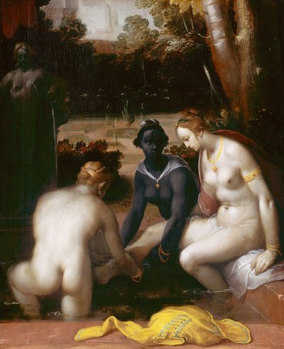 Bathseba in bad, 1594 door Cornelis Cornelisz. Haarlem van
