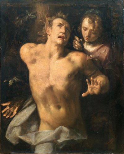 Het villen van Marsyas door Cornelis Cornelisz. Haarlem van