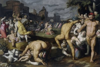 De kindermoord van Bethlehem door Cornelis Cornelisz. van Haarlem