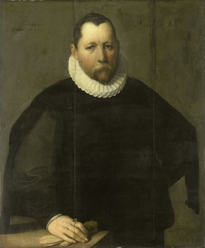 Pieter Jansz Kies, burgemeester van Haarlem door Cornelis Cornelisz. van Haarlem