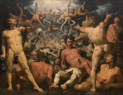 De val van de Titanen door Cornelis Cornelisz. van Haarlem