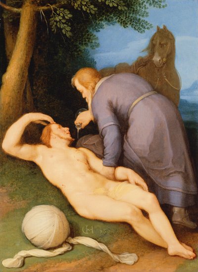 De Barmhartige Samaritaan, 1627 door Cornelis Cornelisz van Haarlem