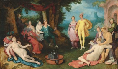 De Verloren Zoon onder de Hoeren door Cornelis Cornelisz. van Haarlem