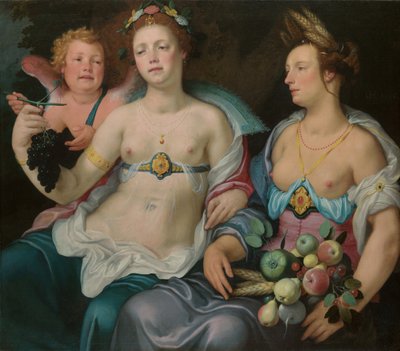 Venus, Cupido en Ceres door Cornelis Cornelisz van Haarlem