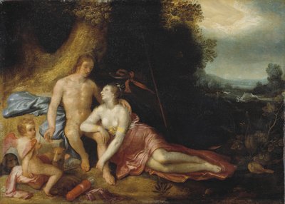 Venus en Adonis door Cornelis Cornelisz van Haarlem