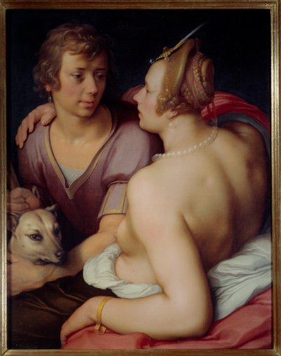 Venus en Adonis door Cornelis Cornelisz. van Haarlem
