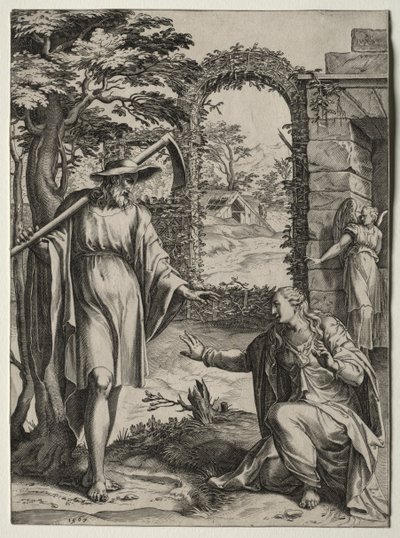 Christus Verschijnt aan Maria Magdalena door Cornelis Cort