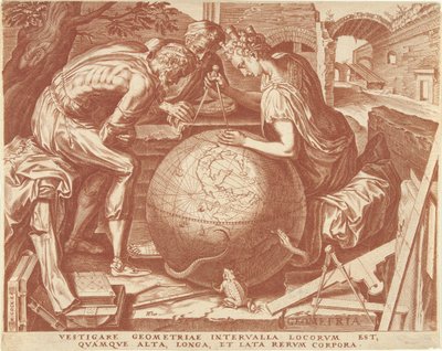 Geometria (Meetkunde) door Cornelis Cort