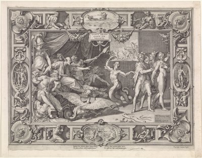 Laster van Apelles door Cornelis Cort