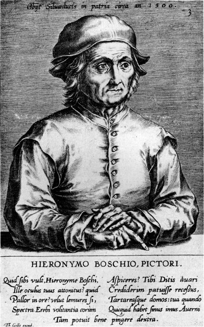 Portret van Hieronymus Bosch door Cornelis Cort