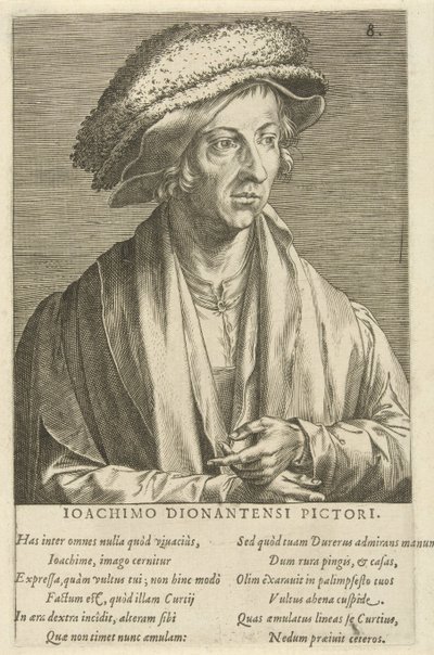Portret van de schilder Joachim Patinier door Cornelis Cort