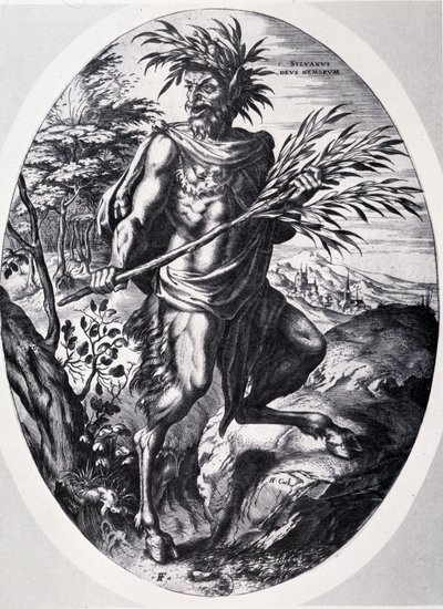 Sylvain, god van de bossen van Cornelis Cort door Cornelis Cort