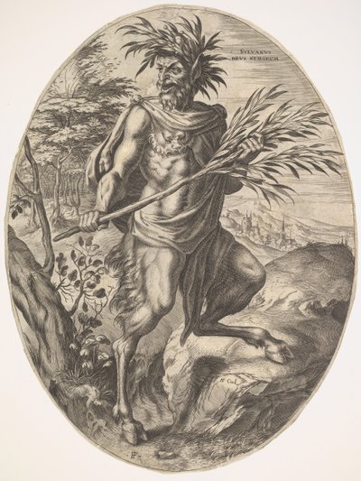 Sylvanus uit De landelijke goden, 1565 door Cornelis Cort