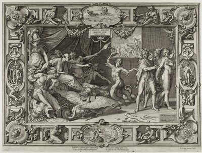 De laster van Apelles door Cornelis Cort
