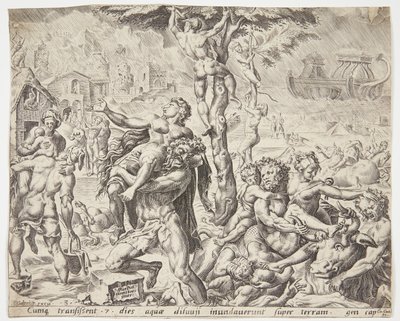 De zondvloed door Cornelis Cort