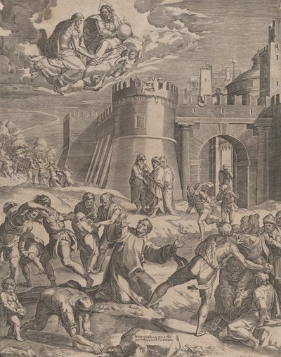 Het Martelaarschap van Sint Stefanus door Cornelis Cort