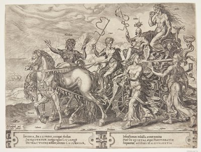 De triomf van afgunst door Cornelis Cort