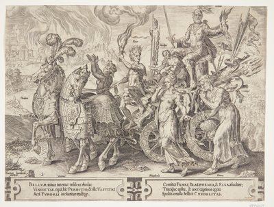 De triomf van de oorlog door Cornelis Cort