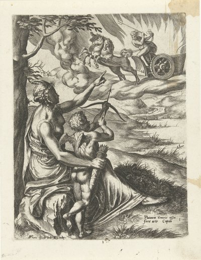 Venus geeft Amor orders om Pluto