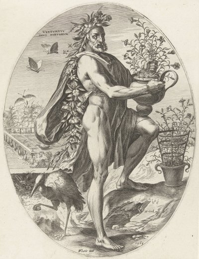 Vertumnus (Goden van de landbouw) door Cornelis Cort