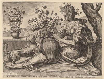 Geur door Cornelis Cort after Frans Floris I