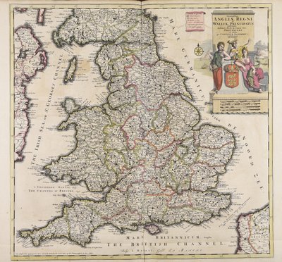 Accuratissima Angliae regni et Walliae principatus descriptio door Cornelis Danckerts