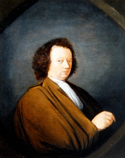 Een portret van een man, halve lengte, zittend, 1680 door Cornelis Dusart