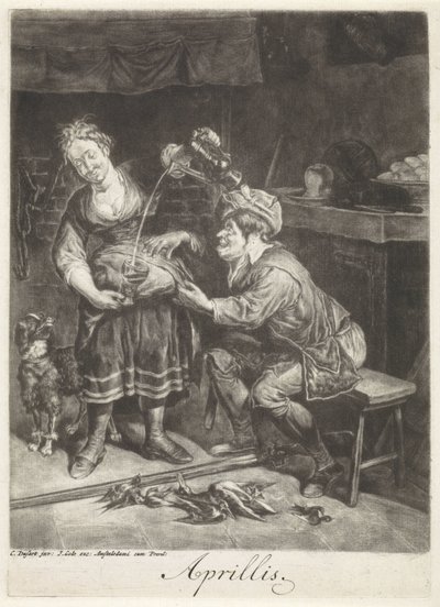 April door Cornelis Dusart