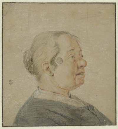 Borstbeeld van een vrouw, profiel rechts door Cornelis Dusart