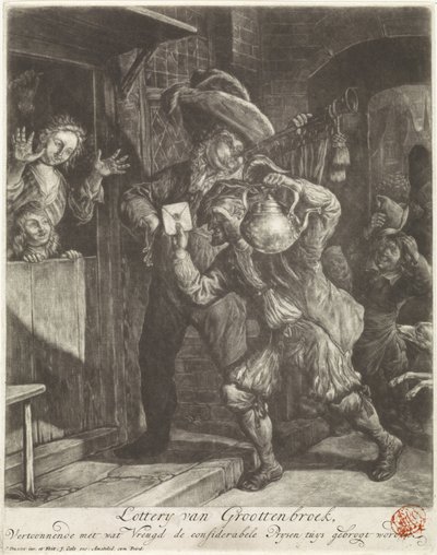 Loterij van Grootebroek, 1694 door Cornelis Dusart