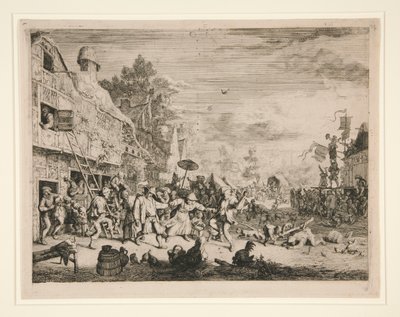 De dorpskermis door Cornelis Dusart