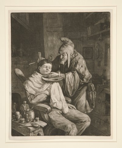 De dorpschirurg door Cornelis Dusart