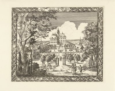 Gezicht op Huis te Werve te Voorburg door Cornelis Elandts
