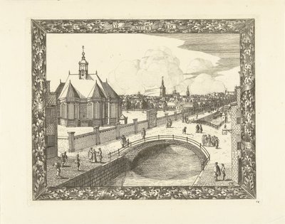 Gezicht op de Nieuwe Kerk te Den Haag door Cornelis Elandts