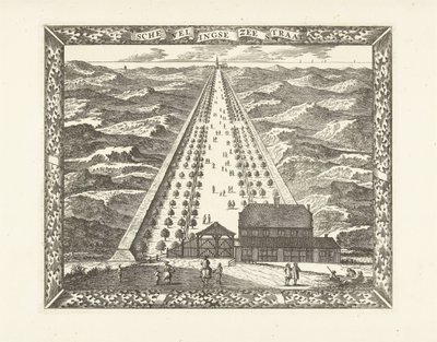 Gezicht op de Scheveningse Zeestraat door Cornelis Elandts