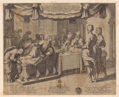 Christus te gast bij Simon de Farizeeër door Cornelis Galle (I)